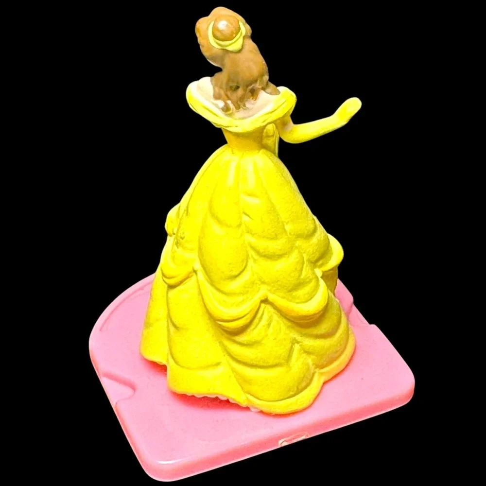 Disney Beauty And The Beast Figures Belle Cogsworth Lumiere Cake Topper Lot Of 4